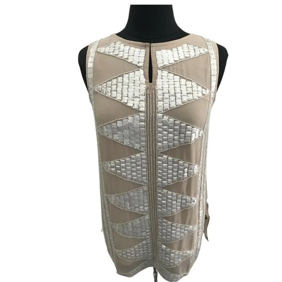 Embellished Sleeveless Tunic Sequin Top - Picture 1 of 5